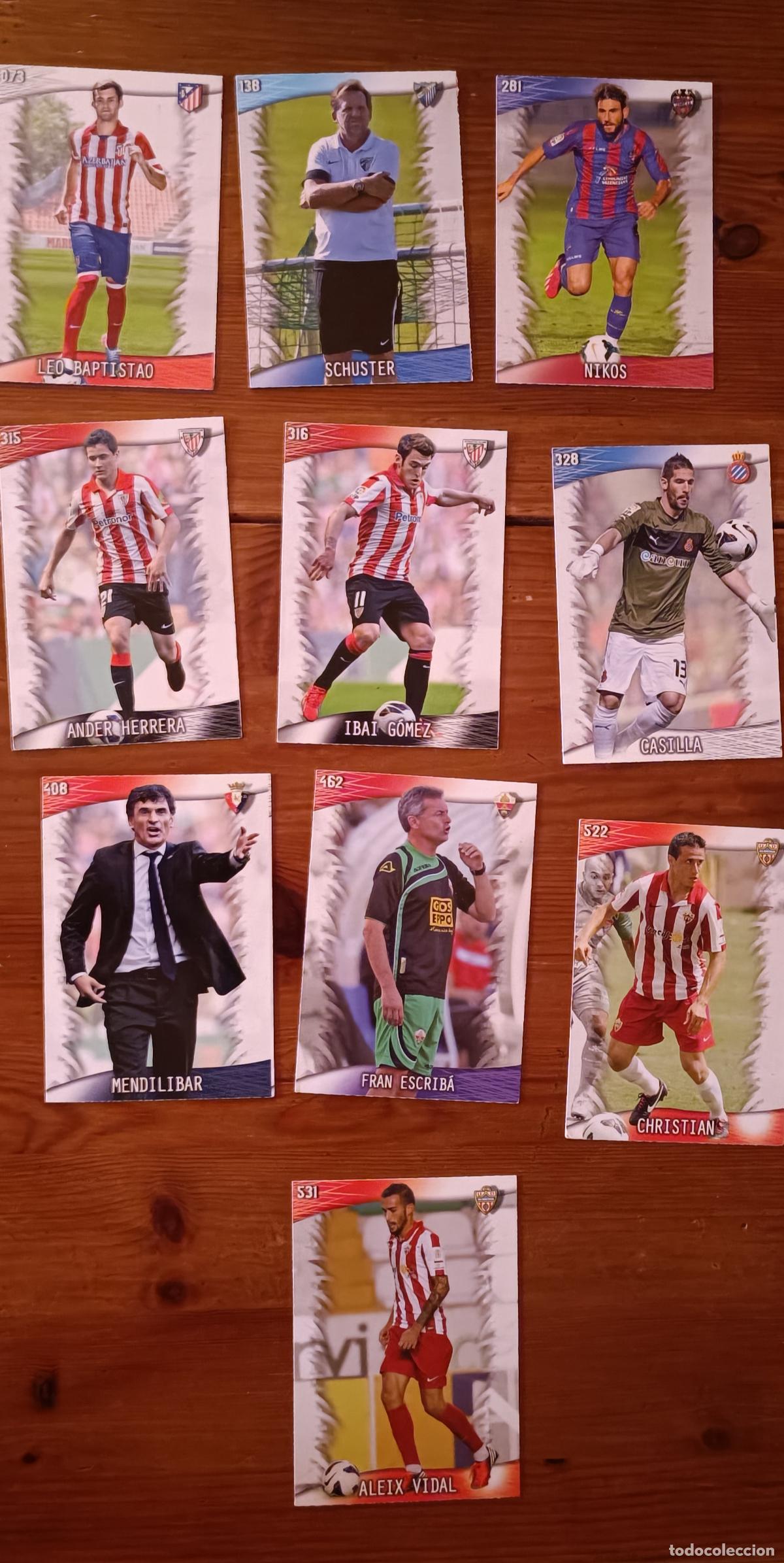 Cromos de F&uacute;tbol: LOTE 10 CROMOS MUNDICROMO FICHAS QUIZ LIGA 2014 - 531 Y 522 ENTRENADORES
