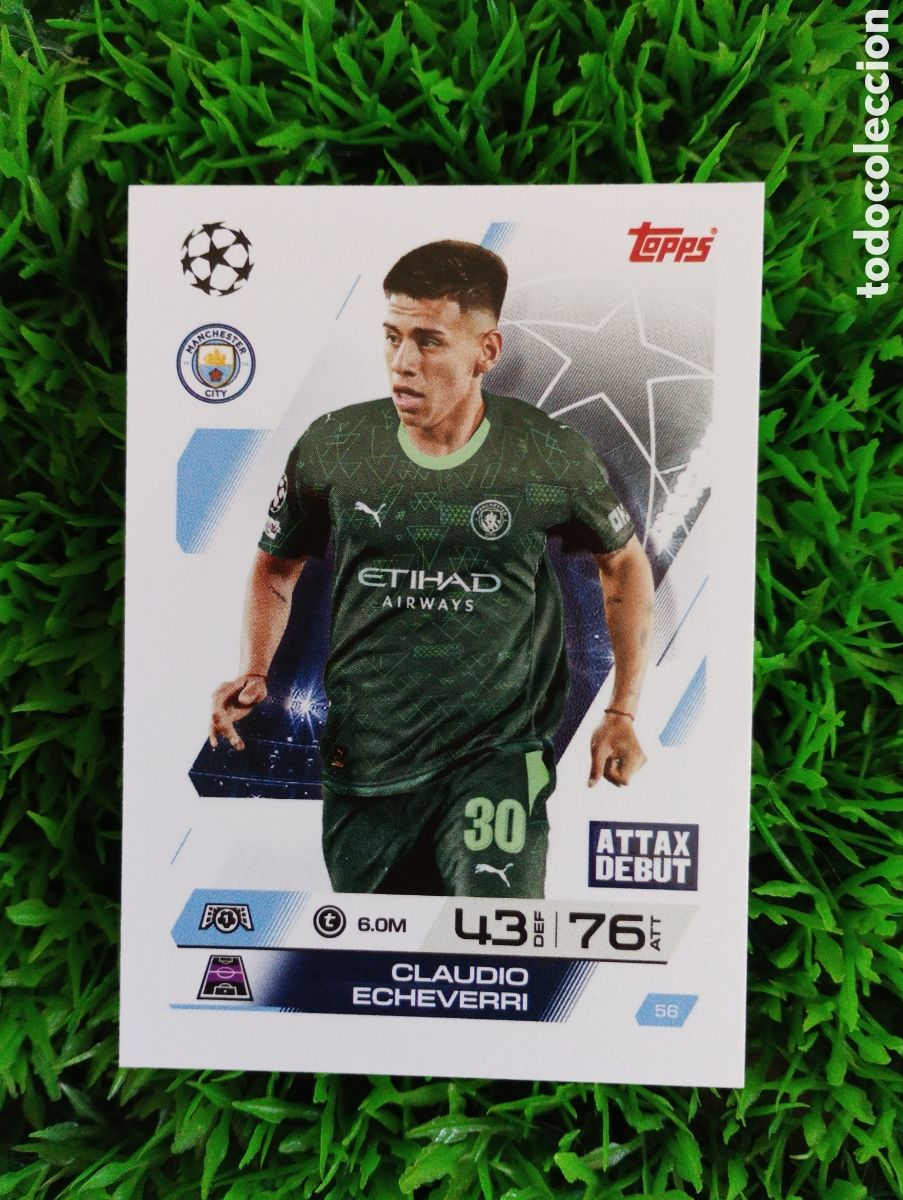 Football Stickers: Echeverri Manchester City Match Attax 25-26 # 56