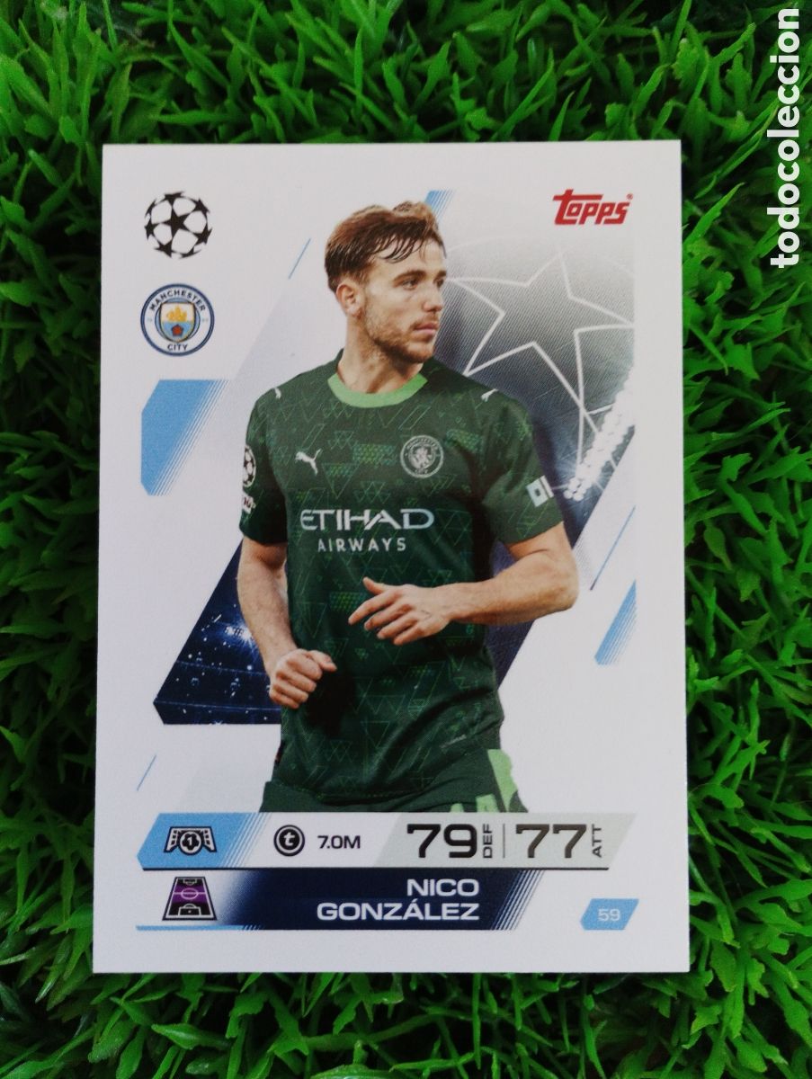 Football Stickers: Nico Gonzalez Manchester City Match Attax 25-26 # 59