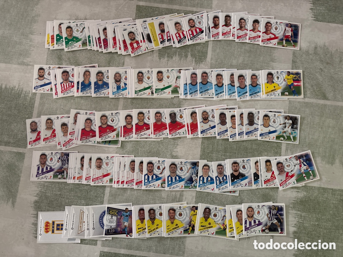 Fu&szlig;ball-Sticker: LOTE DE 180 CROMOS DIFERENTES LIGA ESTE 2022 2023 22 23