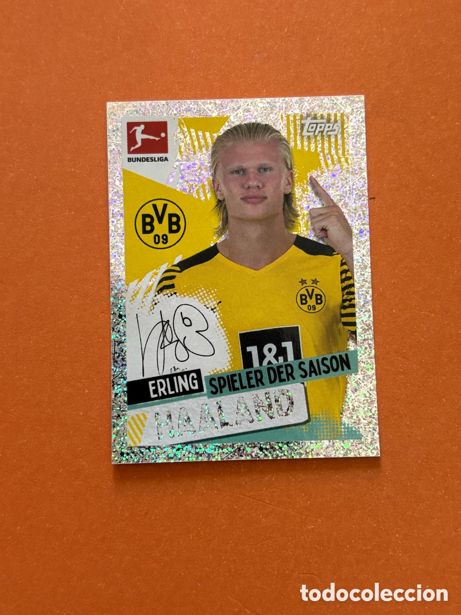 Figurine di Calcio: 10 ERLING HAALAND BORUSSIA DORTMUND TOPPS BUNDESLIGA 2021 2022 21 22 PARALELA BRILLO