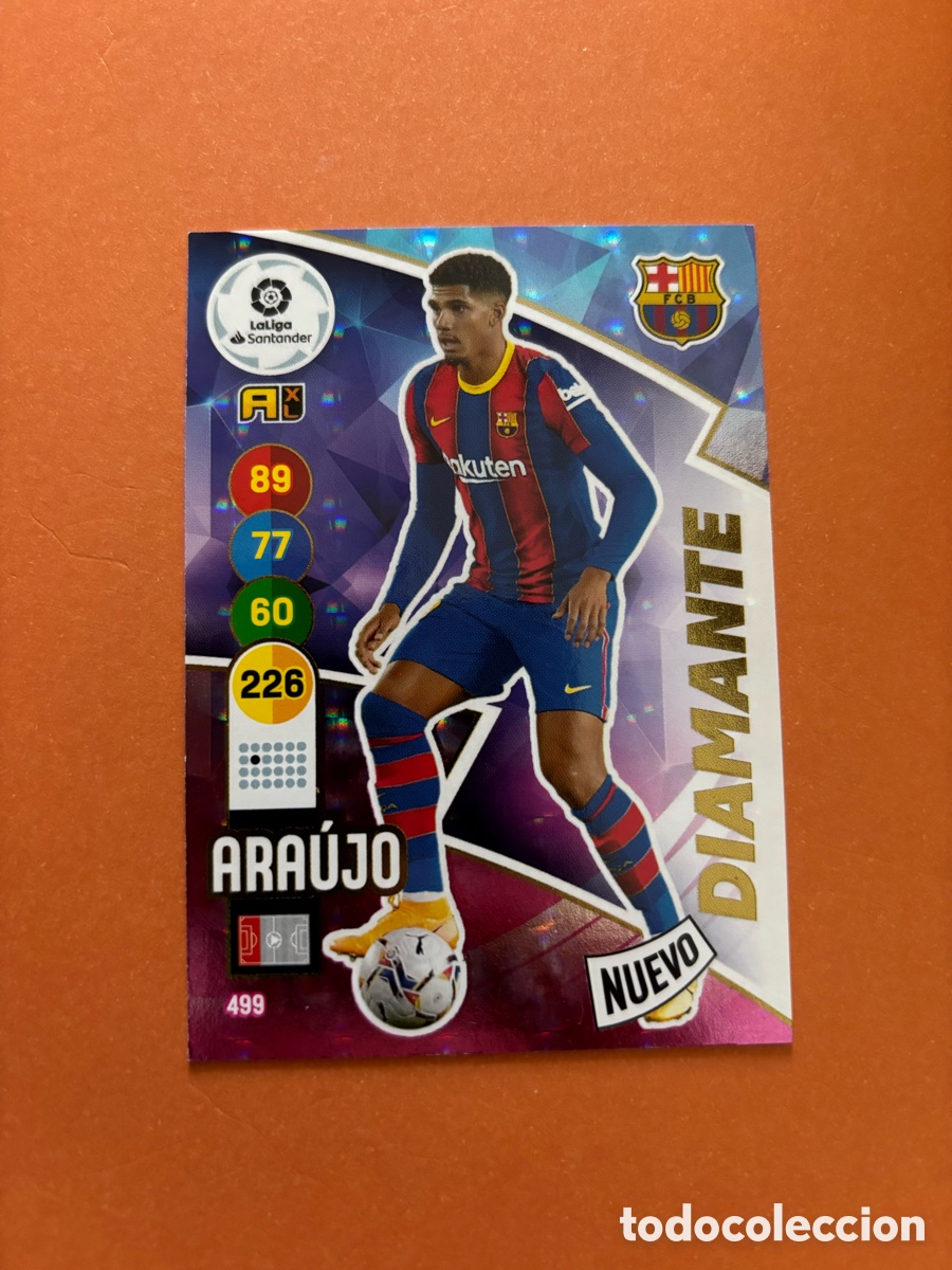 Figurine di Calcio: 499 Ara&uacute;jo, FC Barcelona, Nuevo diamante, Panini Adrenalyn 2020 2021 20 21