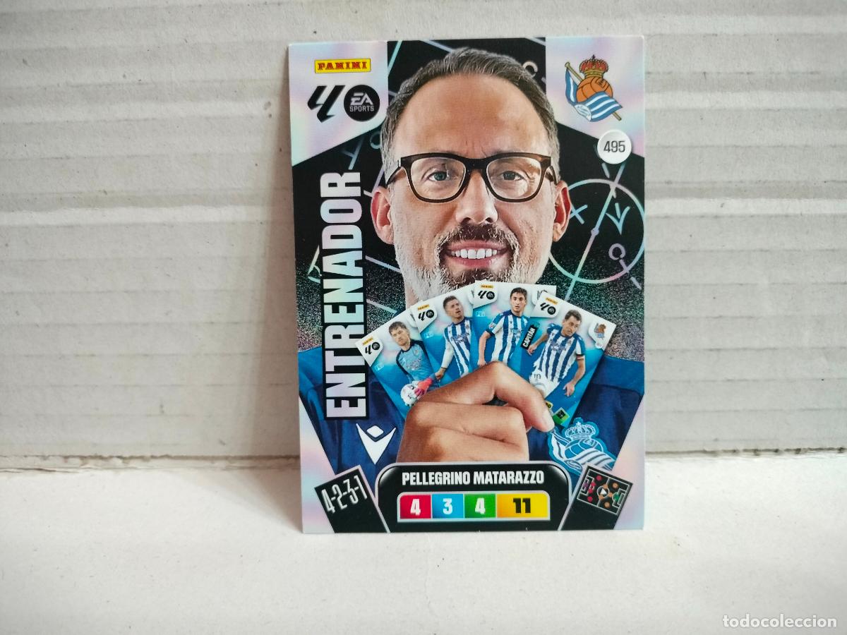 Cromos de F&uacute;tbol: CROMO FUTBOL ENTRENADOR MATARAZZO REAL SOCIEDAD N495 2025-26 ADRENALYN XL VER FOTO
