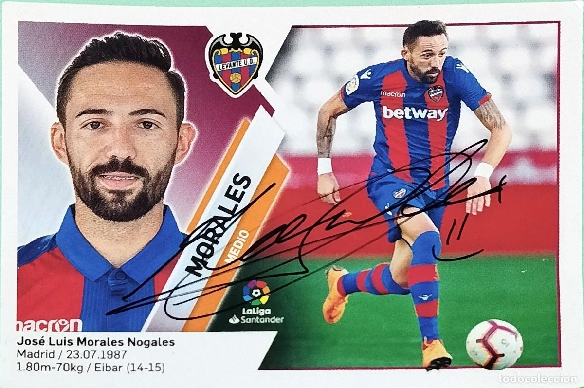 Fu&szlig;ball-Sticker: CROMO FIRMADO - AUTOGRAFO FUTBOL - MORALES - LEVANTE