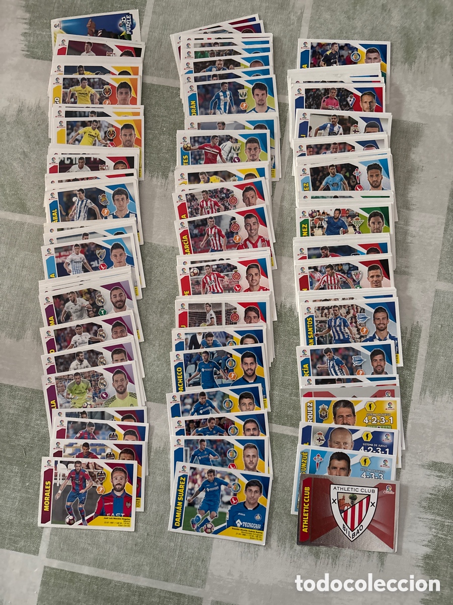 Fu&szlig;ball-Sticker: LOTE LIGA ESTE 2017 2018 CON 155 CROMOS DIFERENTES