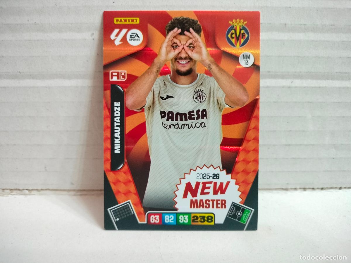 Cromos de F&uacute;tbol: CROMO FUTBOL MIKAUTADZE NEW MASTER VILLARREAL N13 2025-26 ADRENALYN XL VER FOTO
