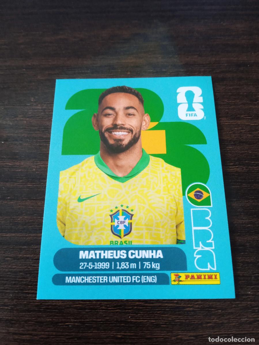 Cromos de F&uacute;tbol: Cromo Mundial Futbol 2026 Panini canada usa Mexico Brasil Matheus Cunha BRA 17