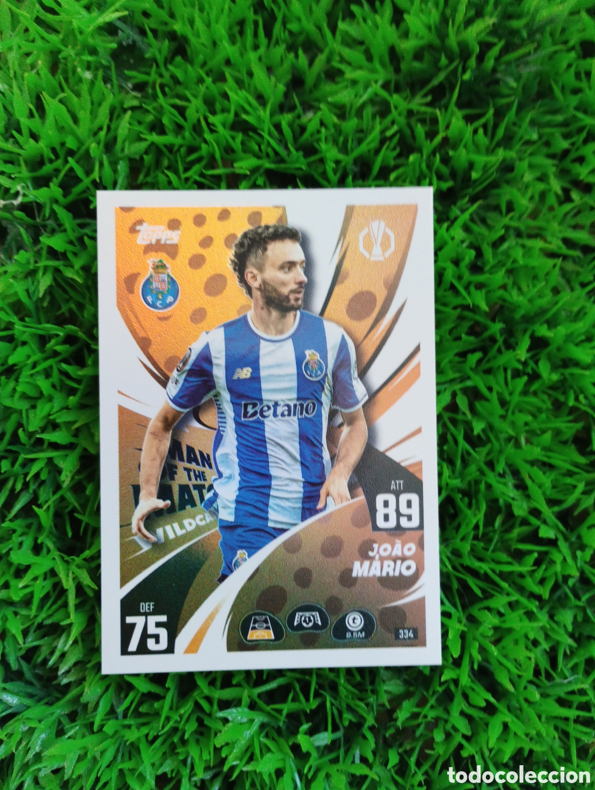 Football Stickers: Joao Mario Oporto MAN OF THE MATCH Match Attax 25-26 # 334