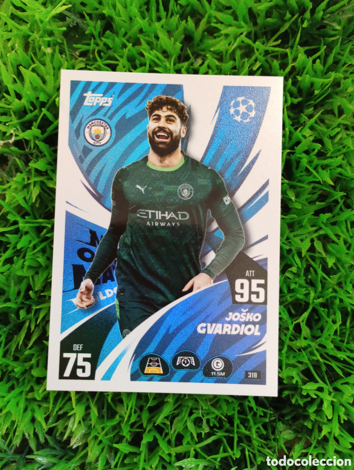 Football Stickers: Gvardiol Manchester City MAN OF THE MATCH Match Attax 25-26 # 318