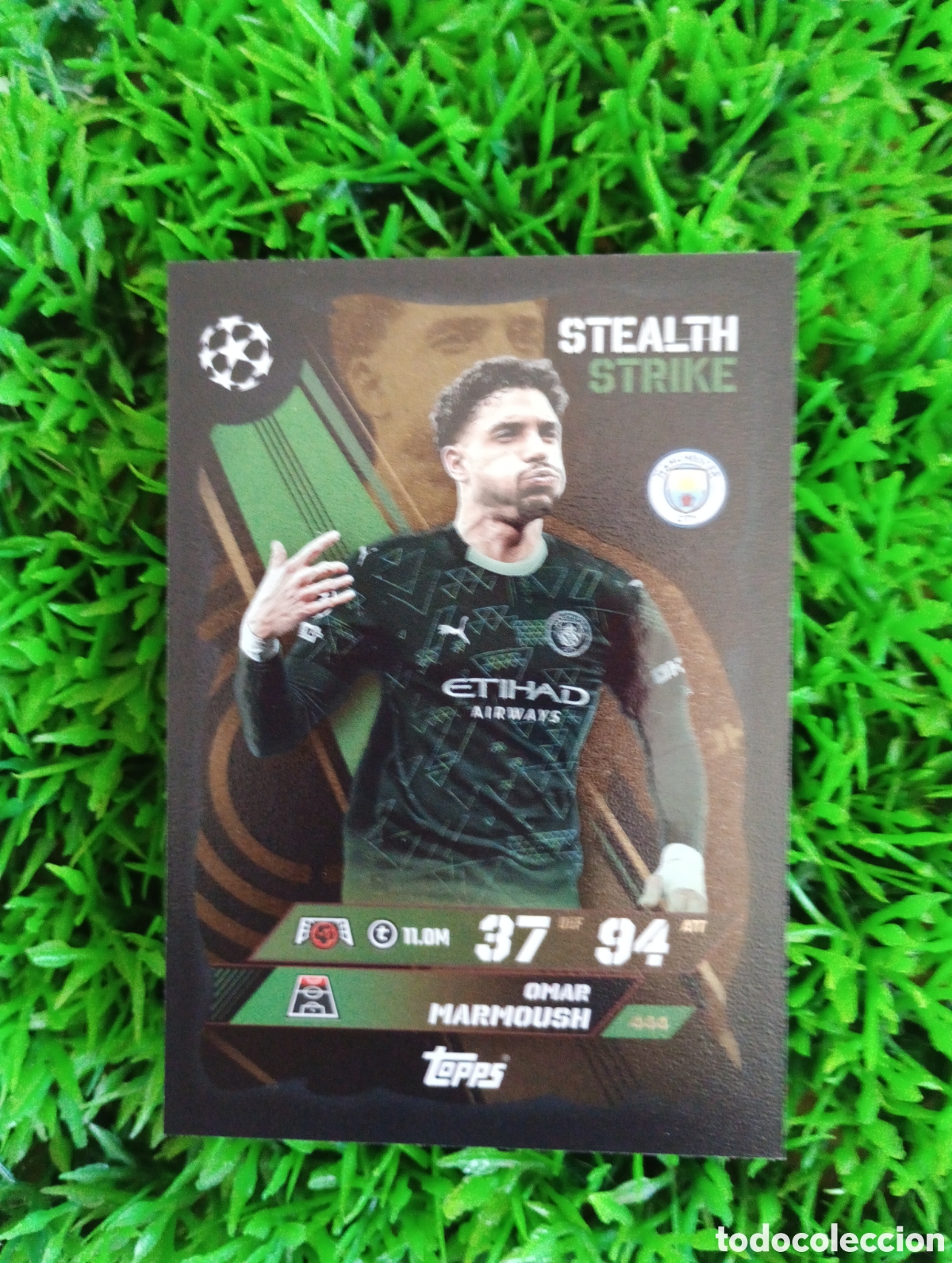 Cromos de F&uacute;tbol: Marmoush Manchester City STEALTH STRIKE Match Attax 25-26 # 444