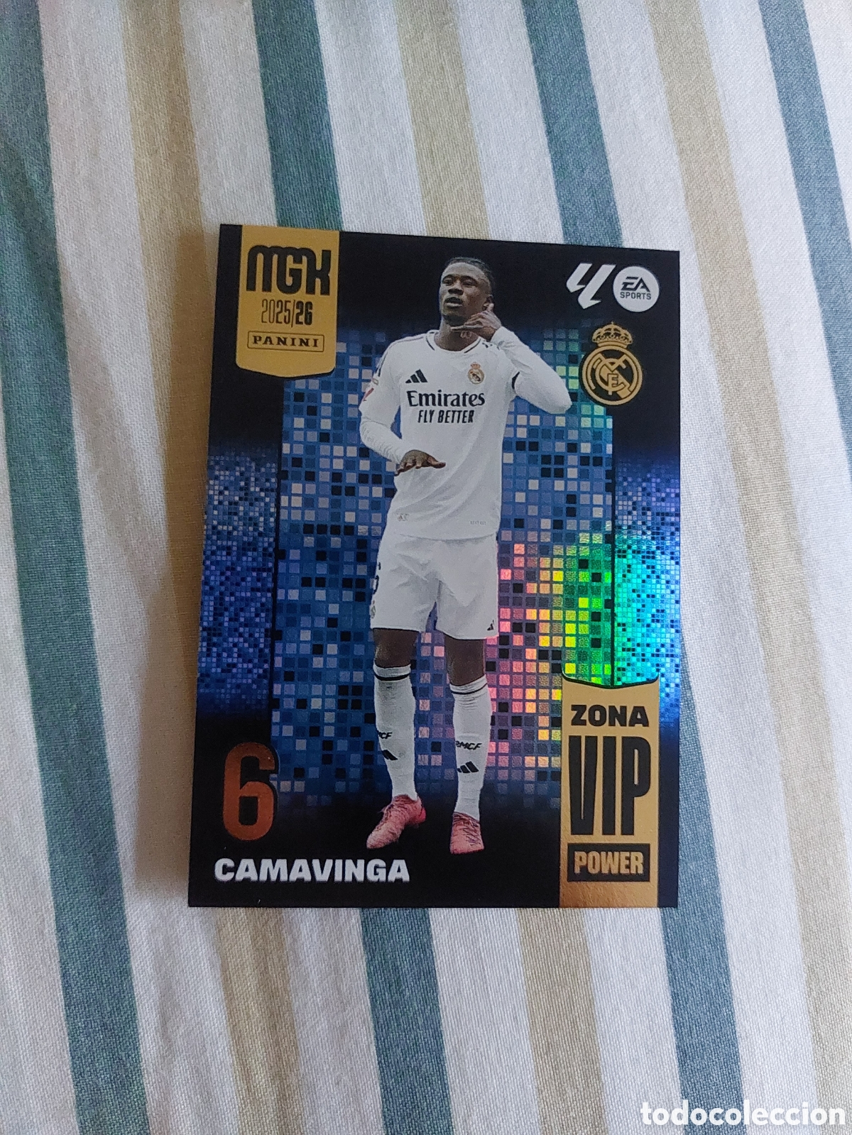 Figurine di Calcio: P 391 P391 CAMAVINGA REAL MADRID ZONA VIP POWER MEGACRACKS LIGA 2025 2026 25 26
