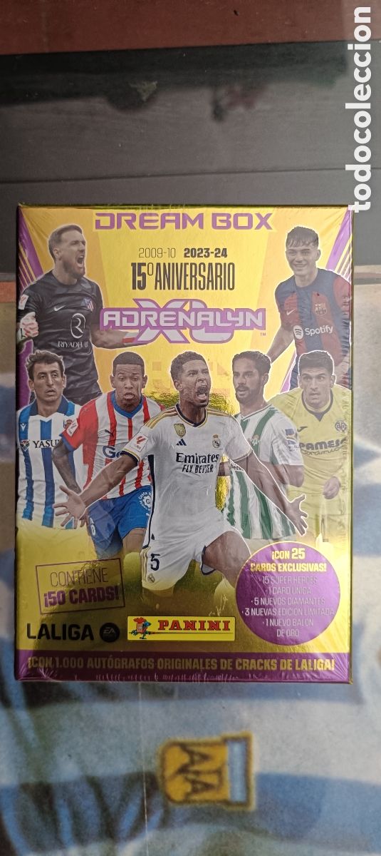 Fu&szlig;ball-Sticker: Dream Box 2023-24 Presintado 15&deg;Aniversario ADRENALYN XL