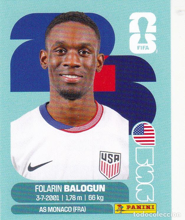Cromos de F&uacute;tbol: FIFA WORLD CUP 2026 * BALOGUN N&ordm; 20 * DE USA - NUEVO DE SOBRE (A-18)