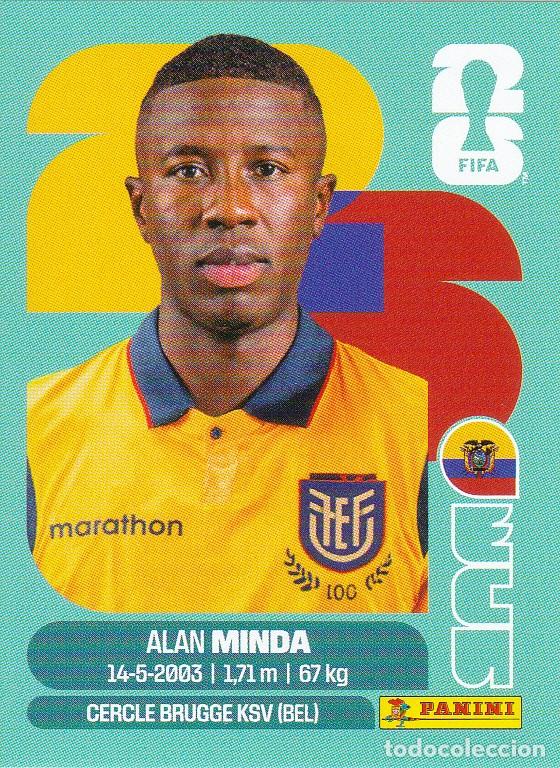 Cromos de F&uacute;tbol: FIFA WORLD CUP 2026 * ALAN MINDA N&ordm; 18 * DE ECUADOR - NUEVO DE SOBRE (A-18)