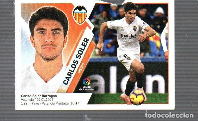 Cromos de F&uacute;tbol: CROMO DE FUTBOL VALENCIA CF CARLOS SOLER N &ordm; 6 A DEL A&Ntilde;O 2019 / 20 EDITOR PANINI Y ESTE