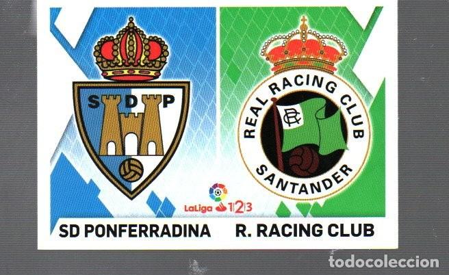 Cromos de F&uacute;tbol: CROMO DE FUTBOL ESCUDO SD PONFERRADINA / R. RACING CLUB N &ordm; 9 DEL A&Ntilde;O 2019 / 20 EDITOR PANINI Y ESTE