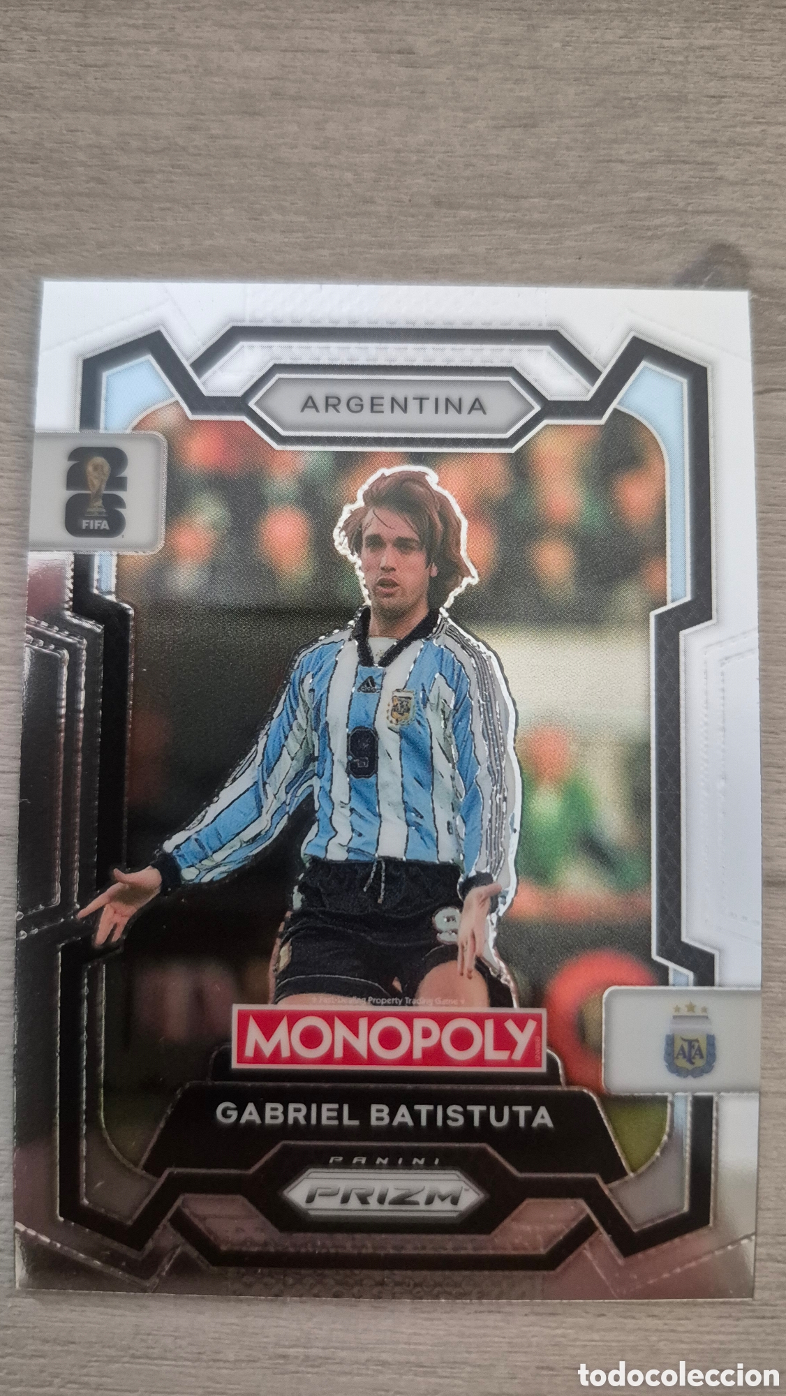 Cromos de F&uacute;tbol: Gabriel Batistuta Panini Monopoly Prizm FIFA World Cup 2026