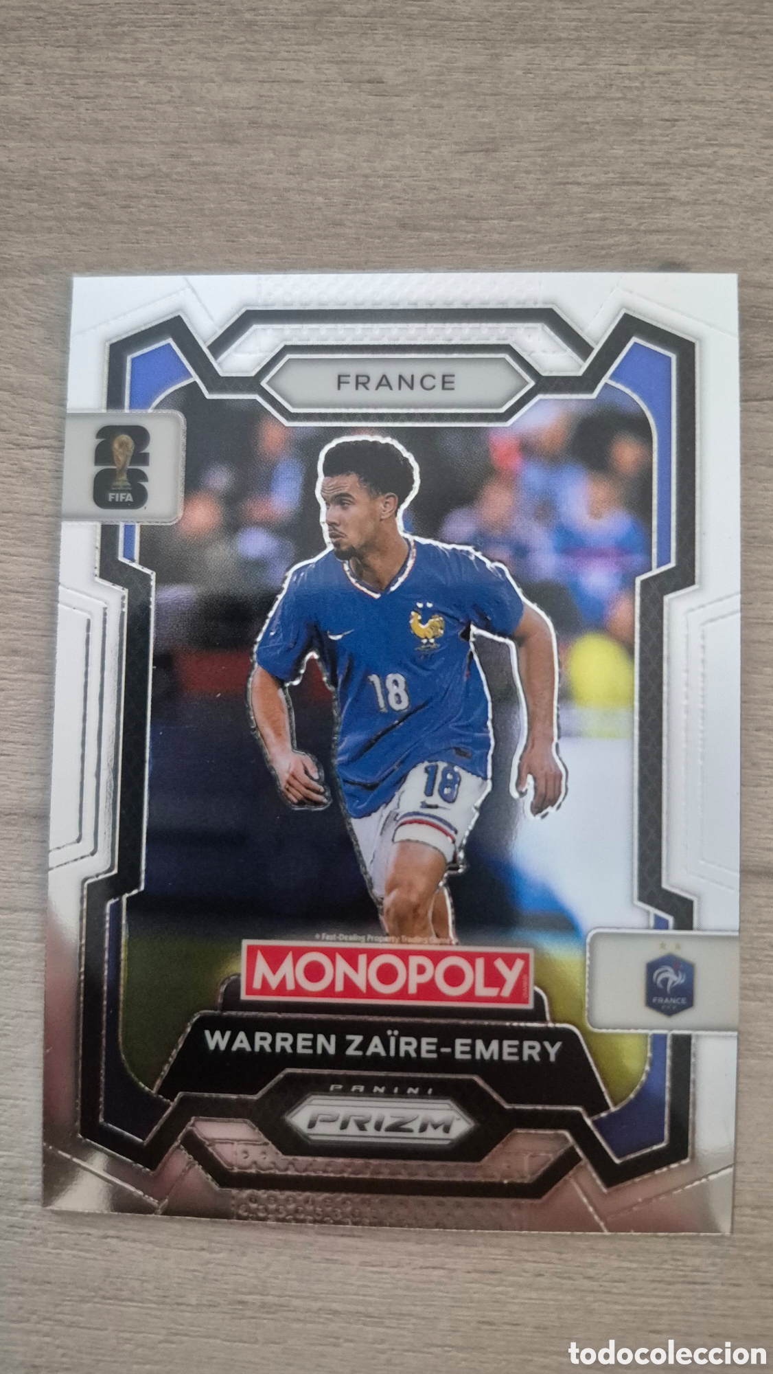 Cromos de F&uacute;tbol: Warren Za&iuml;re-Emery Panini Monopoly Prizm FIFA World Cup 2026