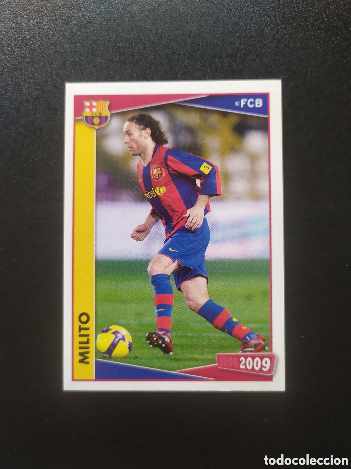 Cromos de F&uacute;tbol: FC Barcelona colecci&oacute;n oficial 2008 2009 08 09 panini Milito n&deg; 58 sin pegar
