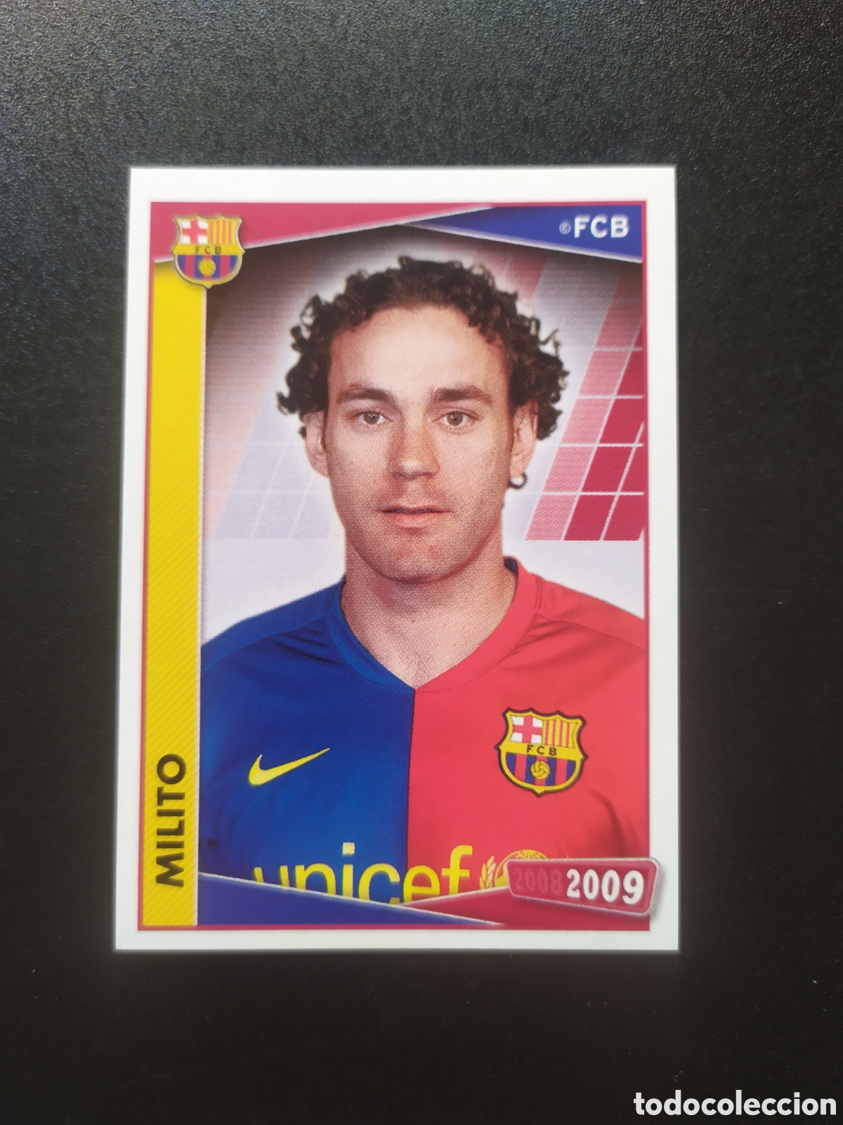 Cromos de F&uacute;tbol: FC Barcelona colecci&oacute;n oficial 2008 2009 08 09 panini Milito n&deg; 59 sin pegar