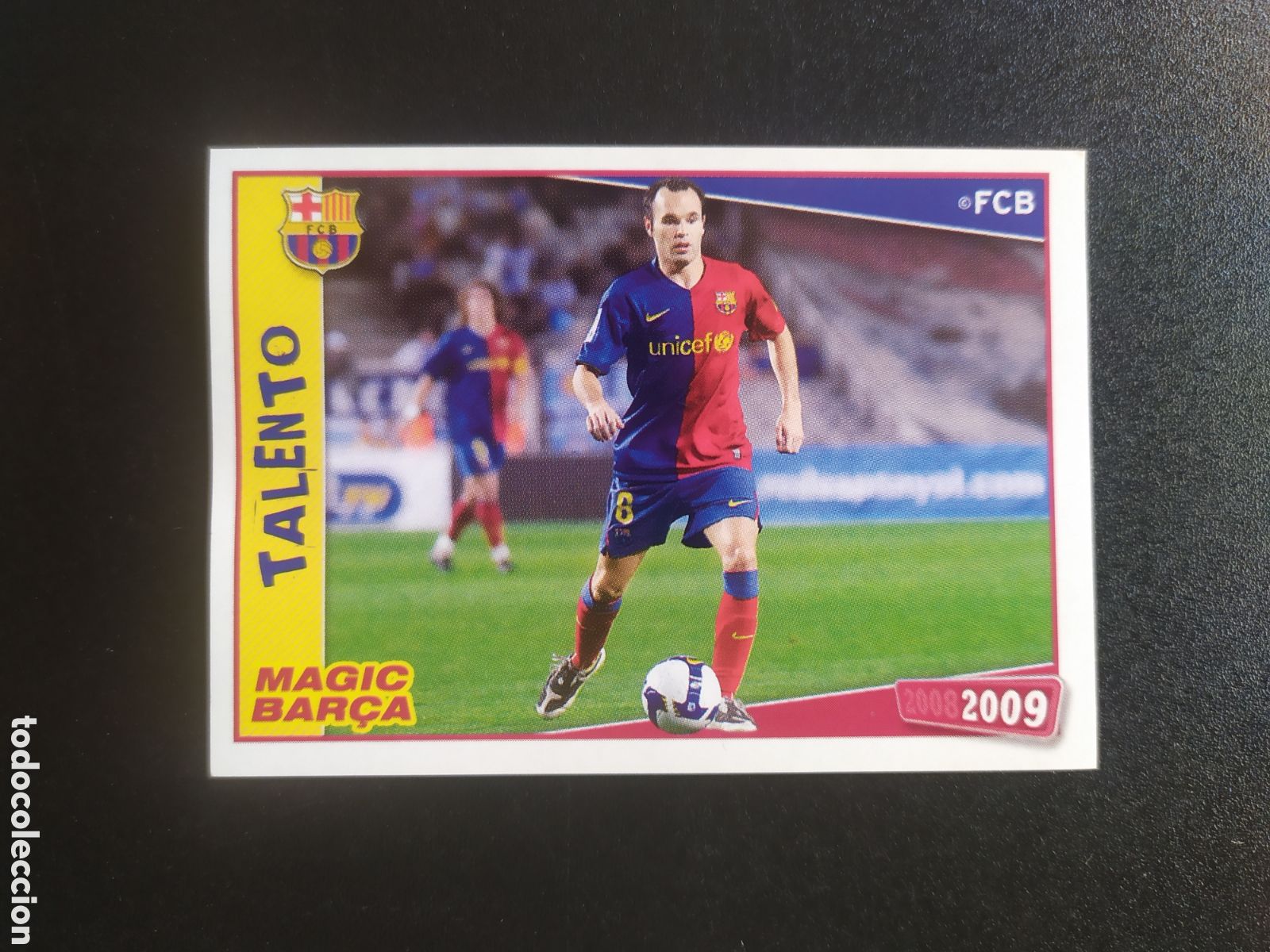 Cromos de F&uacute;tbol: FC Barcelona colecci&oacute;n oficial 2008 2009 08 09 panini talento Iniesta n&deg; 92 sin pegar