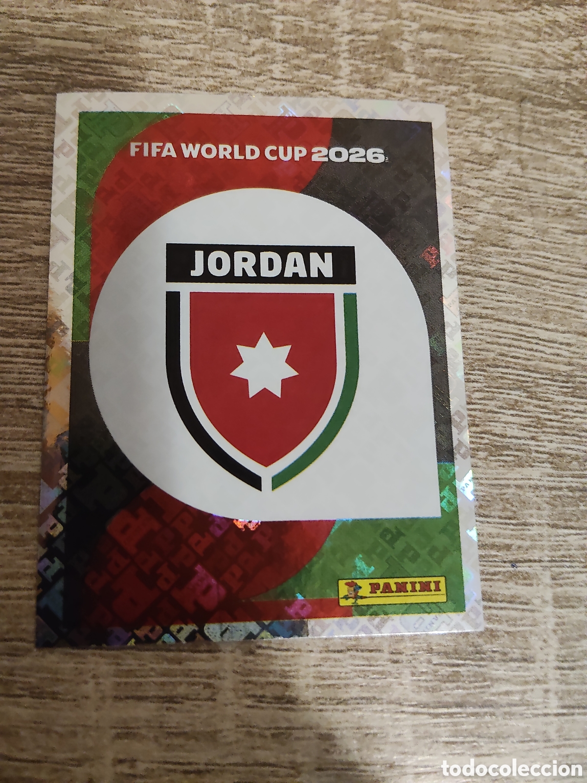 Cromos de F&uacute;tbol: Panini mundial 2026 JOR 1 escudo Jordania