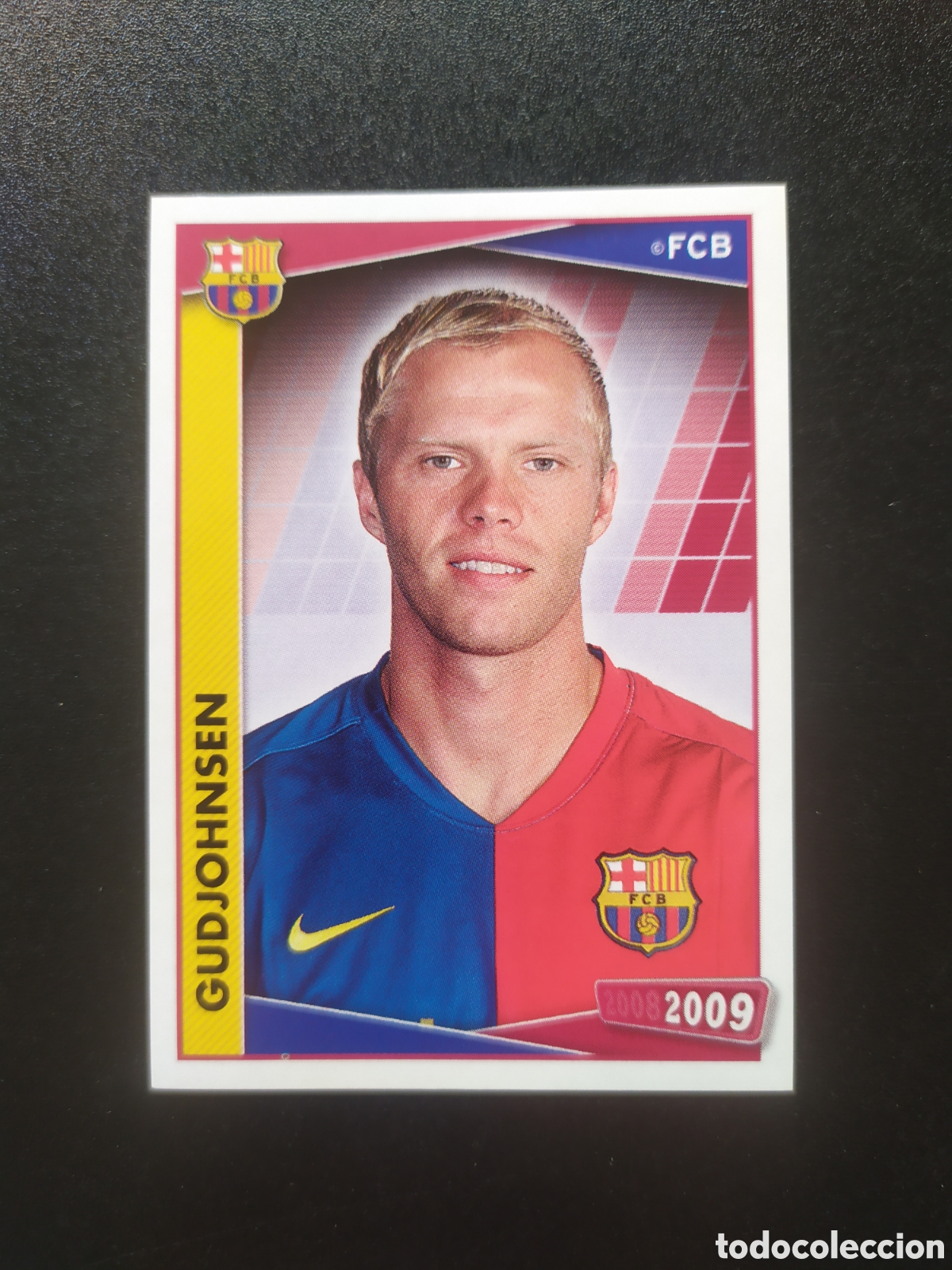 Cromos de F&uacute;tbol: FC Barcelona colecci&oacute;n oficial 2008 2009 08 09 panini Gudjohnsen n&deg; 112 sin pegar