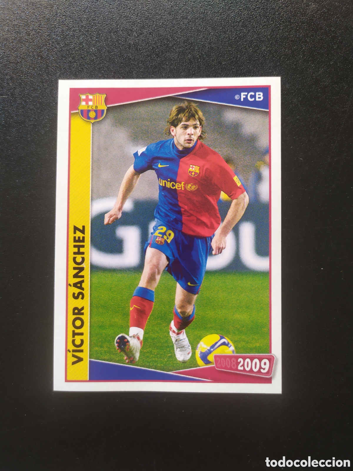 Cromos de F&uacute;tbol: FC Barcelona colecci&oacute;n oficial 2008 2009 08 09 panini V&iacute;ctor S&aacute;nchez n&deg; 122 sin pegar