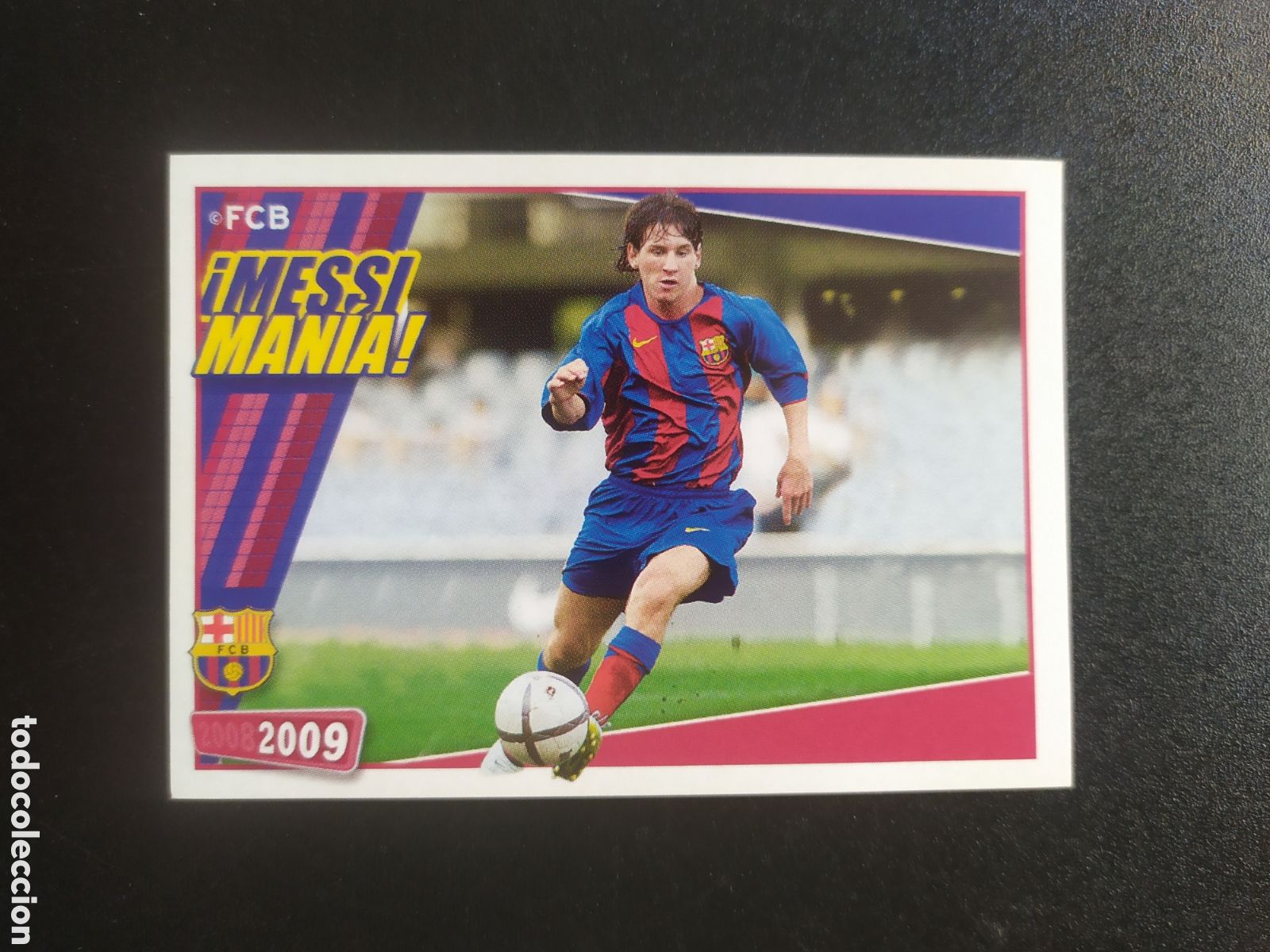 Cromos de F&uacute;tbol: FC Barcelona colecci&oacute;n oficial 2008 2009 08 09 panini Messi mania n&deg; 140 sin pegar