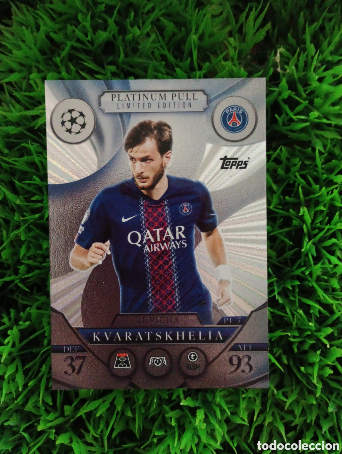 Cromos de F&uacute;tbol: Kvaratskhelia Paris Saint-Germain PLATINUM Match Attax 25-26 # PL 7