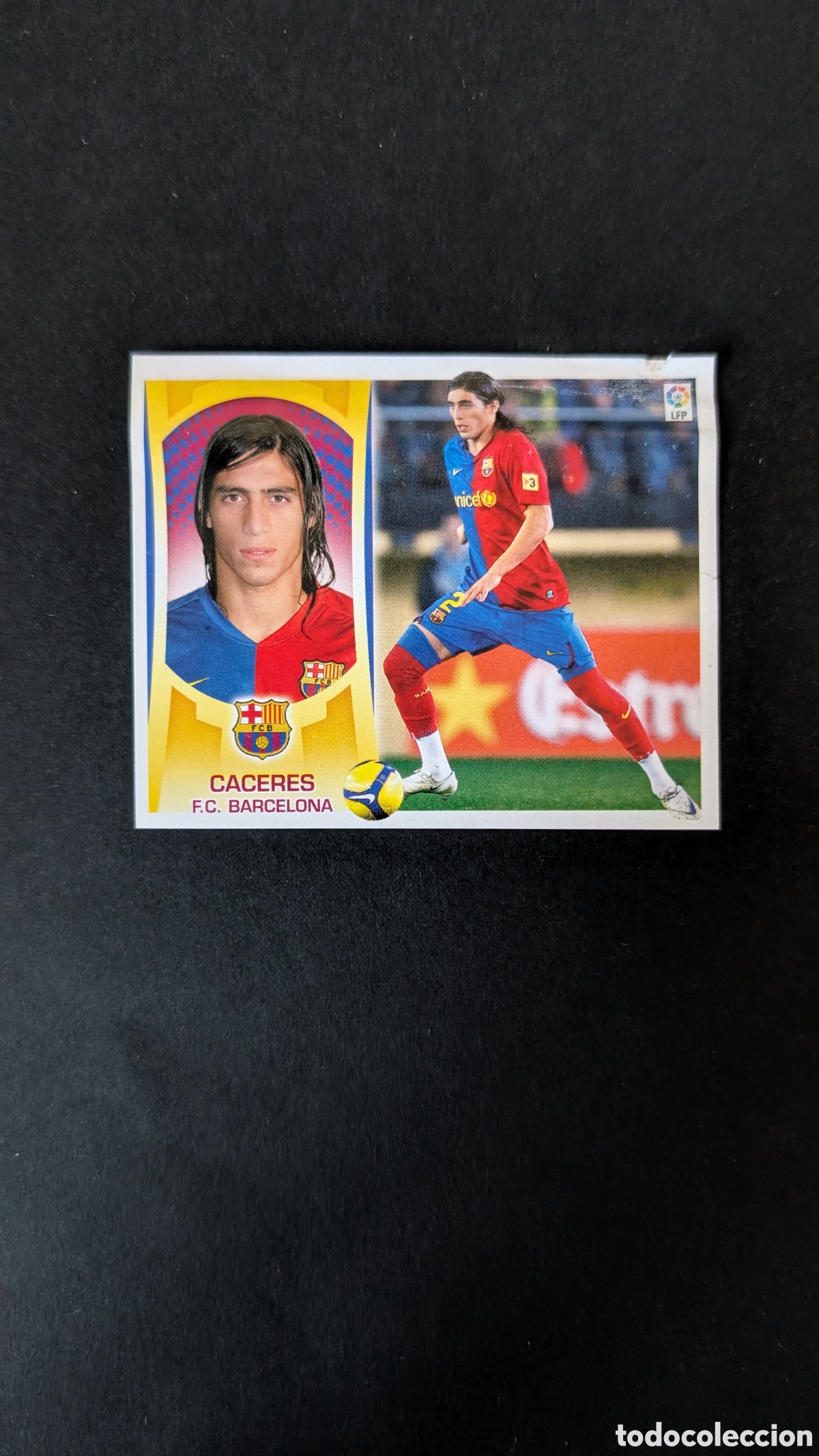 Cromos de F&uacute;tbol: CACERES BARCELONA BAJA LIGA ESTE 2009/10 09 10 VENTANILLA CONSERVA TRASERA