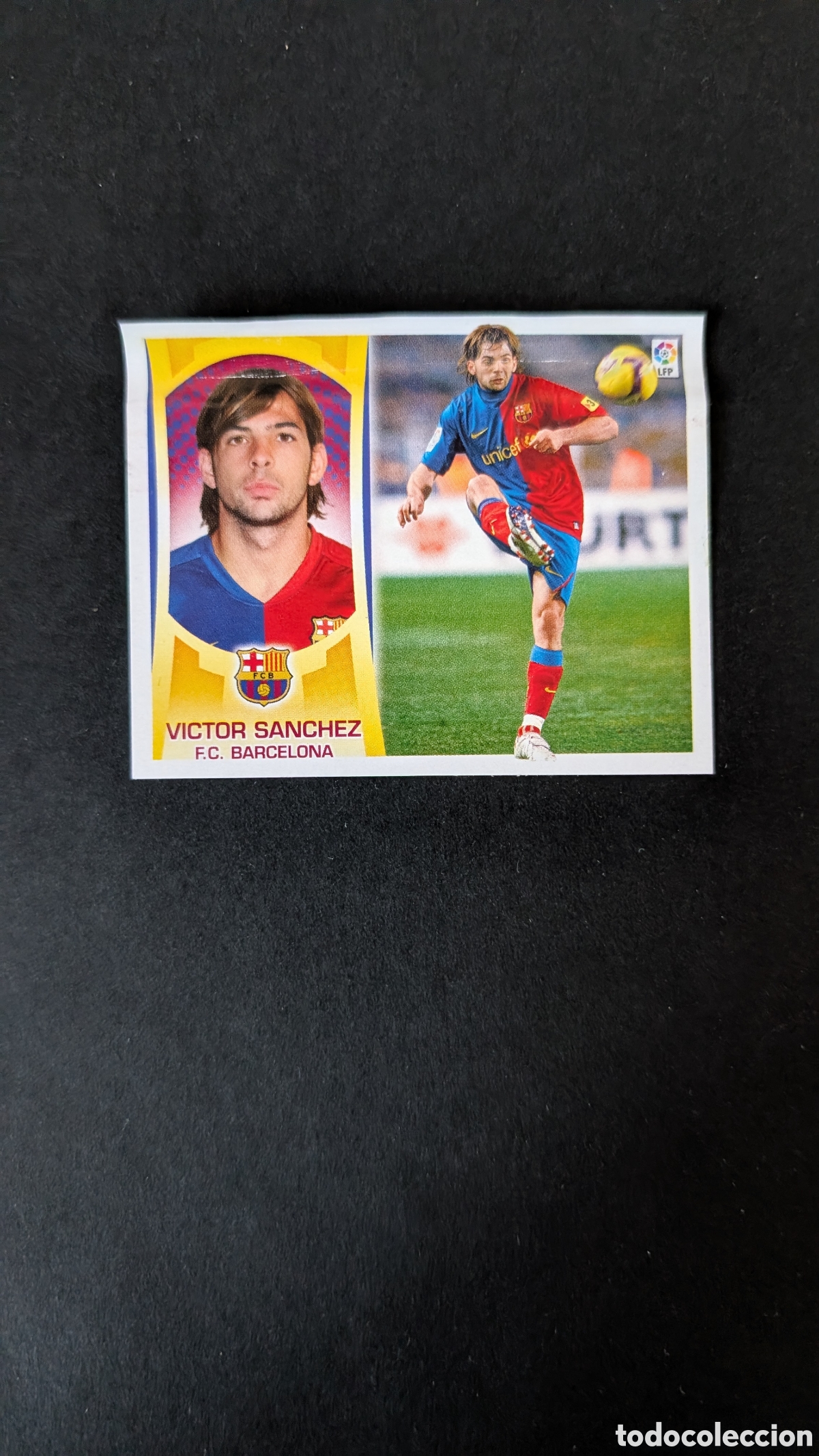 Cromos de F&uacute;tbol: VICTOR SANCHEZ BARCELONA BAJA LIGA ESTE 2009/10 09 10 VENTANILLA CONSERVA TRASERA