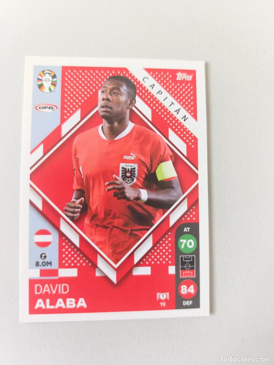Cromos de F&uacute;tbol: EURO 2024 TOPPS CAPITAN DAVID ALABA 19 CRM1