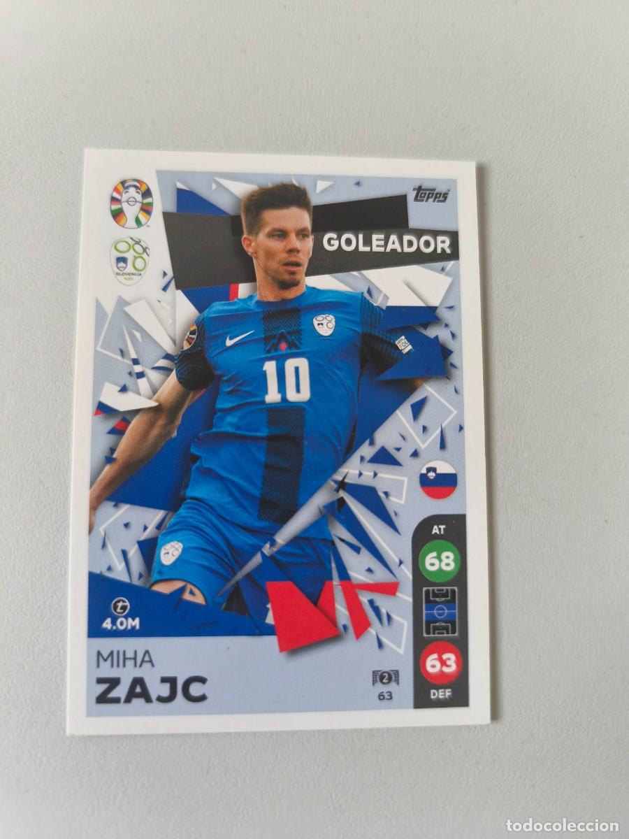 Cromos de F&uacute;tbol: EURO 2024 TOPPS GOLEADOR MIHA ZAJC 63 CRM1