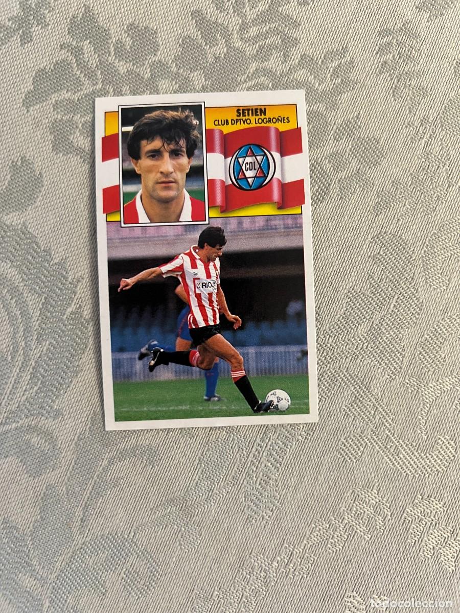 Fu&szlig;ball-Sticker: QUIQUE SETI&Eacute;N LOGRO&Ntilde;ES NUEVO EDICIONES ESTE 1990/91 90-91