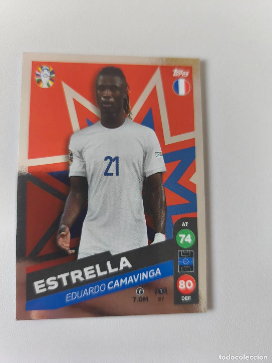 Fu&szlig;ball-Sticker: EURO 2024 TOPPS ESTRELLA EDUARDO CAMAVINGA 97 CRM1