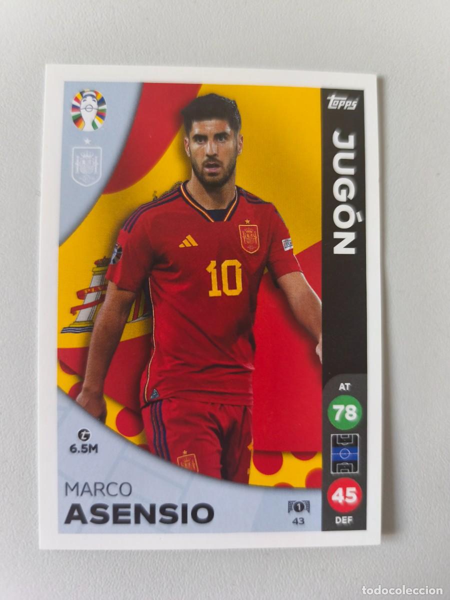 Cromos de F&uacute;tbol: EURO 2024 TOPPS JUGON MARCO ASENSIO 43 CRM1