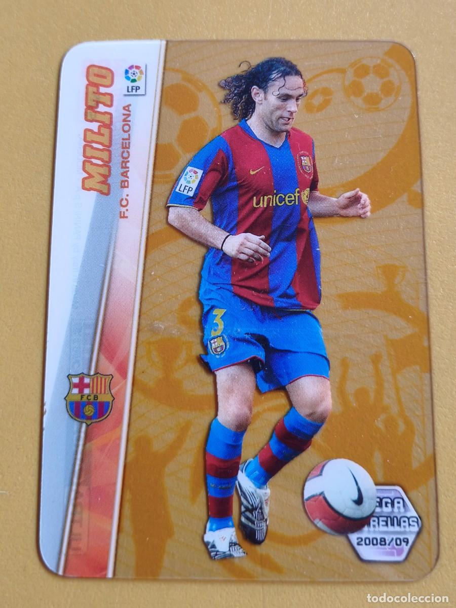Cromos de F&uacute;tbol: milito, 2008 09 mega estrellas