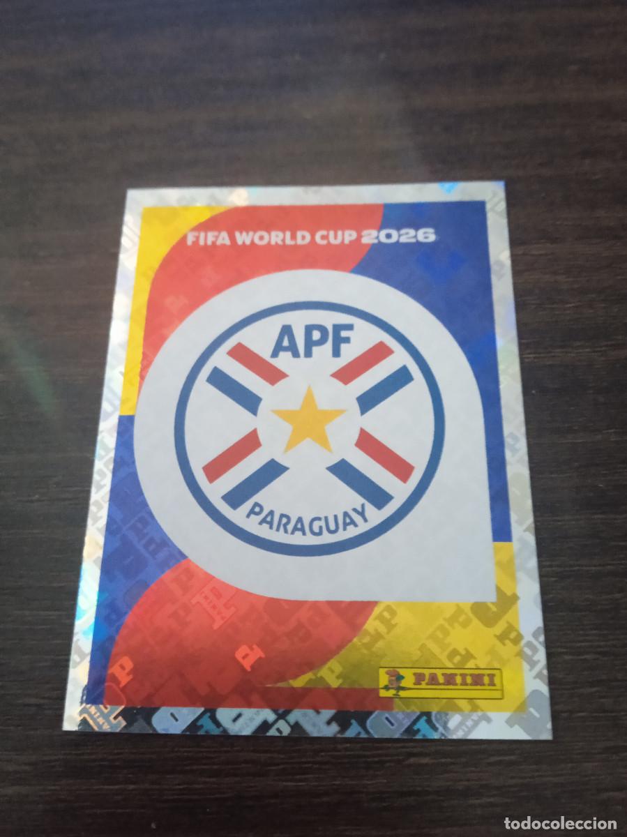 Cromos de F&uacute;tbol: Cromo Mundial Futbol 2026 Panini canada usa Mexico Paraguay Escudo PAR 1