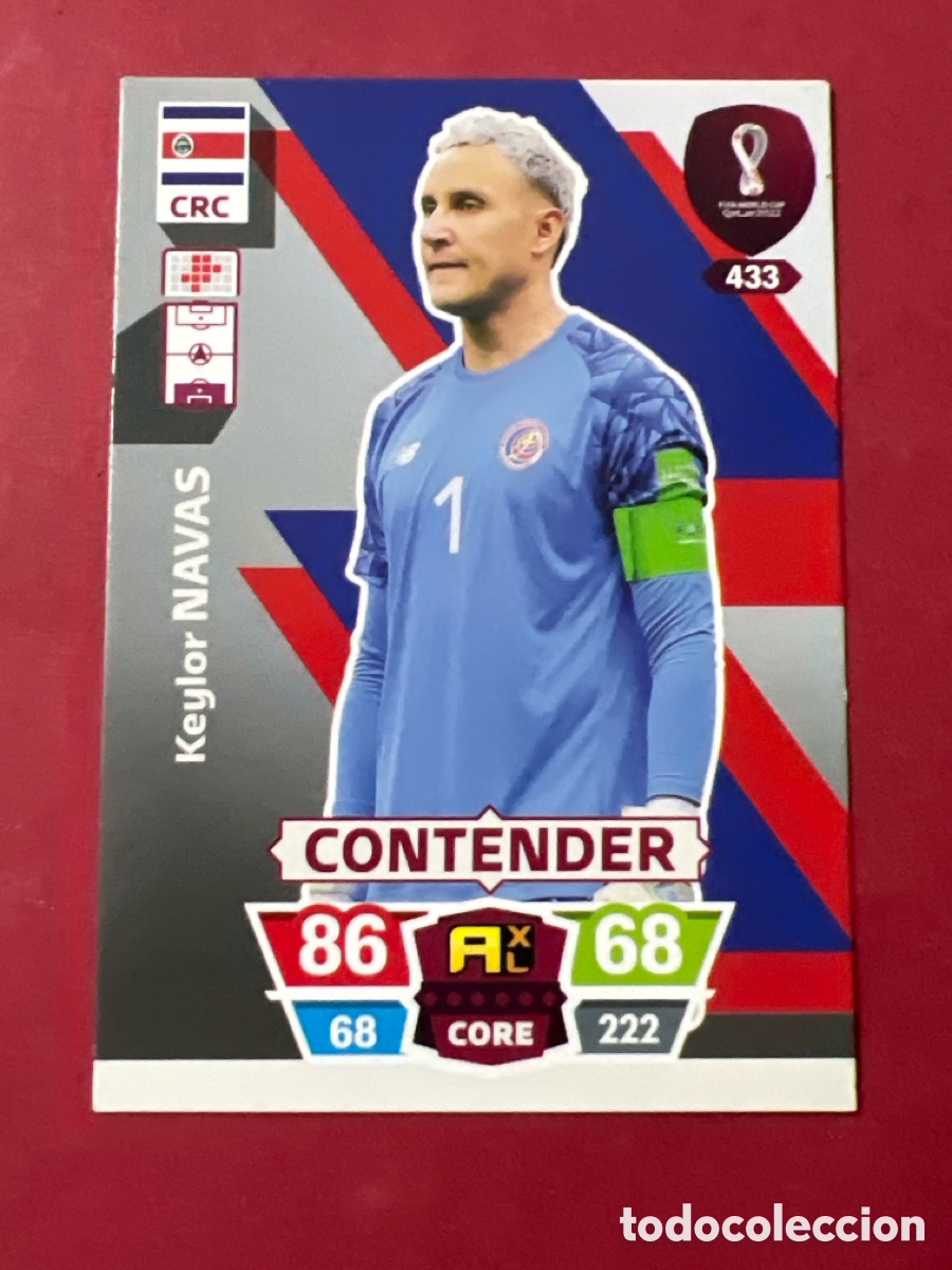 Cromos de F&uacute;tbol: C11. 433 KEYLOR NAVAS COSTA RICA CONTENDER ADRENALYN XL MUNDIAL WORLD CUP QATAR 2022 PANINI 22