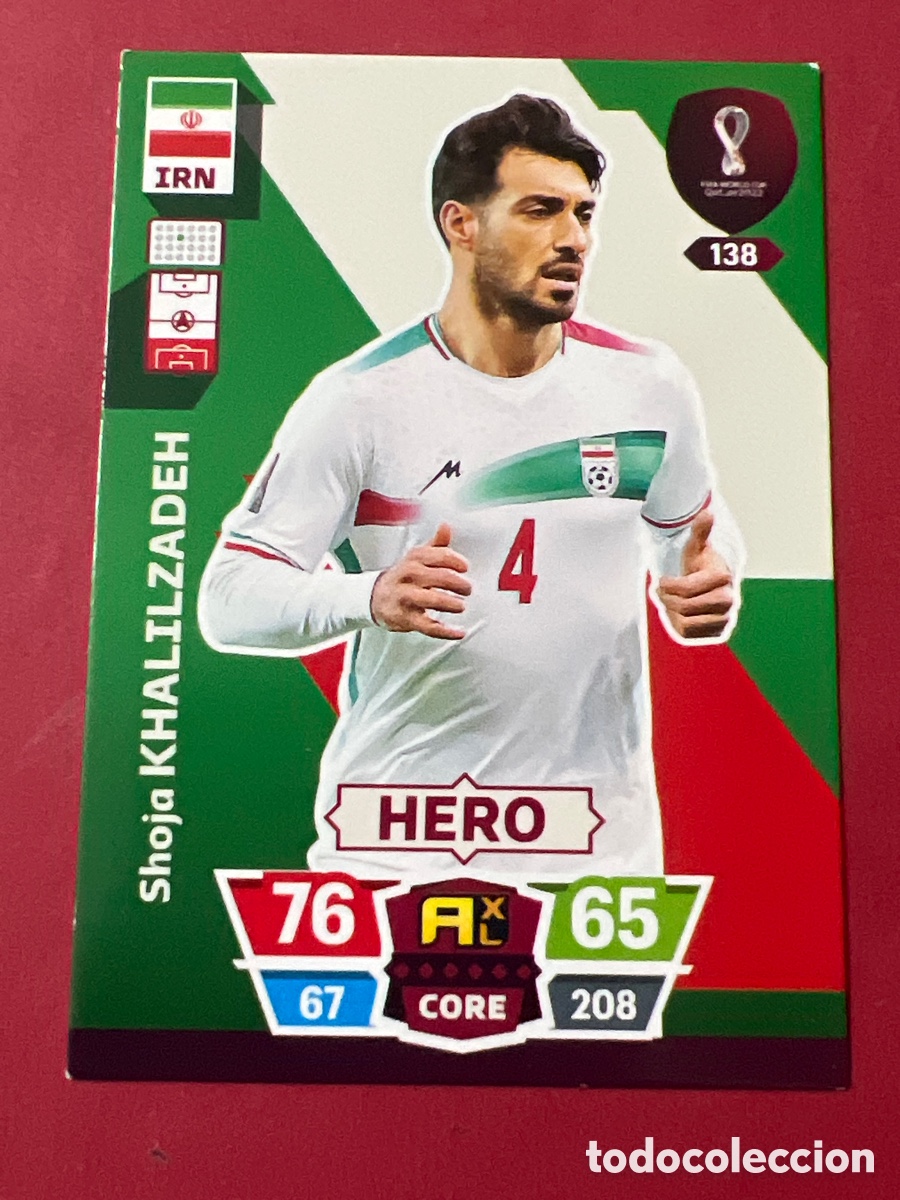 Cromos de F&uacute;tbol: C38. 138 SHOJA KHALILZADEH IRAN HERO ADRENALYN XL MUNDIAL WORLD CUP QATAR 2022 PANINI 22