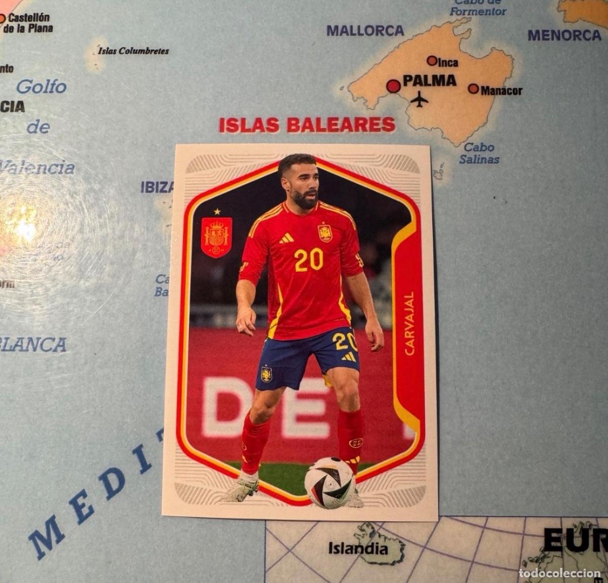Cromos de F&uacute;tbol: Carvajal n&uacute;mero 16 la selecci&oacute;n espa&ntilde;ola &ldquo;Espa&ntilde;a 2026&rdquo; del Carrefour 2026