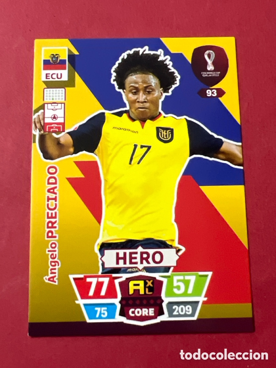 Cromos de F&uacute;tbol: C33. PRECIADO 93 ECUADOR ADRENALYN MUNDIAL QATAR 2022 FIFA WORLD CUP