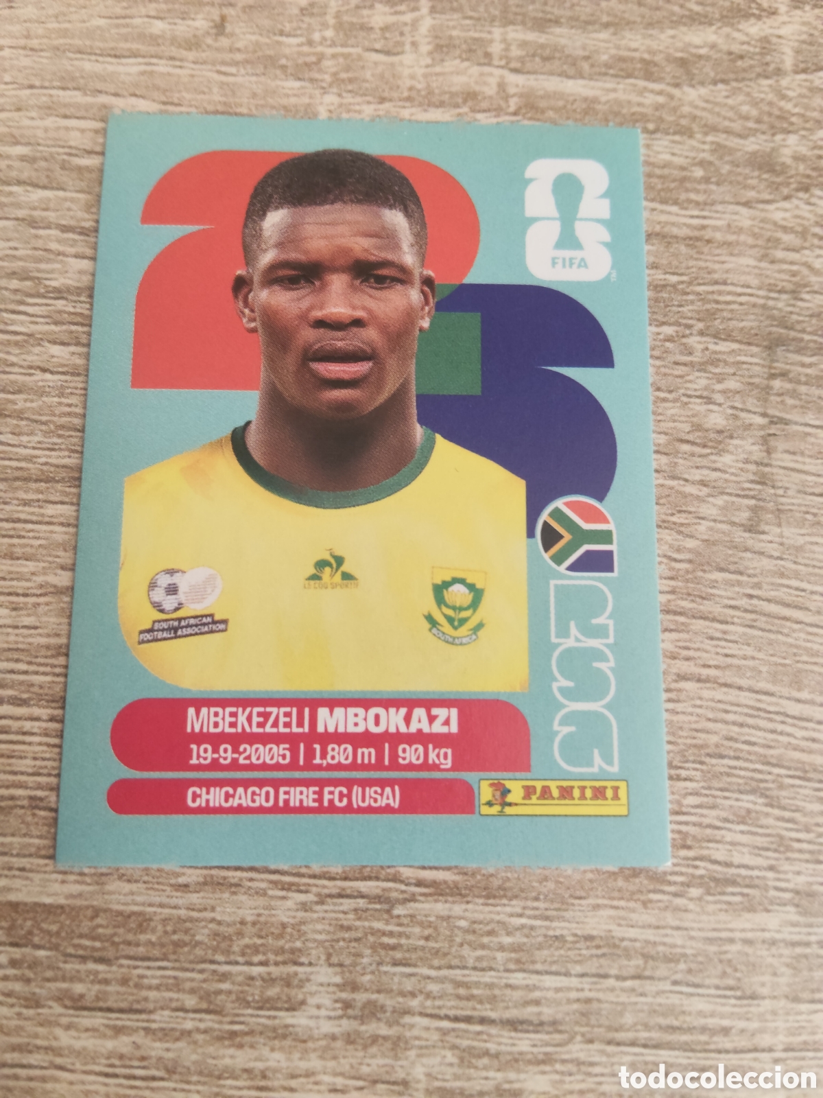 Football Stickers: Panini mundial 2026 RSA 6 Mbekezeli Mbokazi Sud&aacute;frica