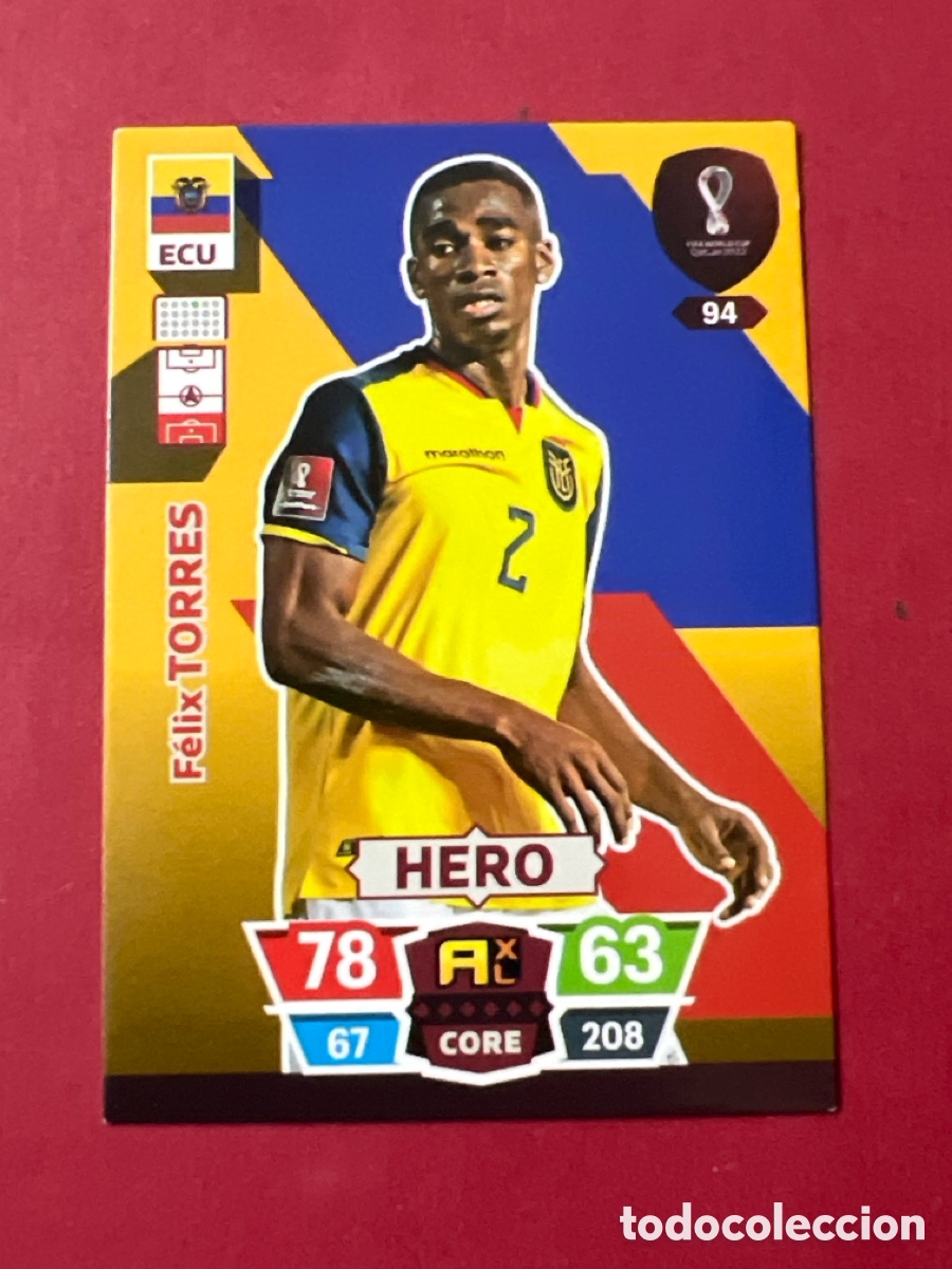Cromos de F&uacute;tbol: C89. CROMOS DE ADRENALYN XL PANINI FIFA WORLD DE QATAR DEL A&Ntilde;O 2022 N&ordm; 94 ECU F&Eacute;LIX TORRES
