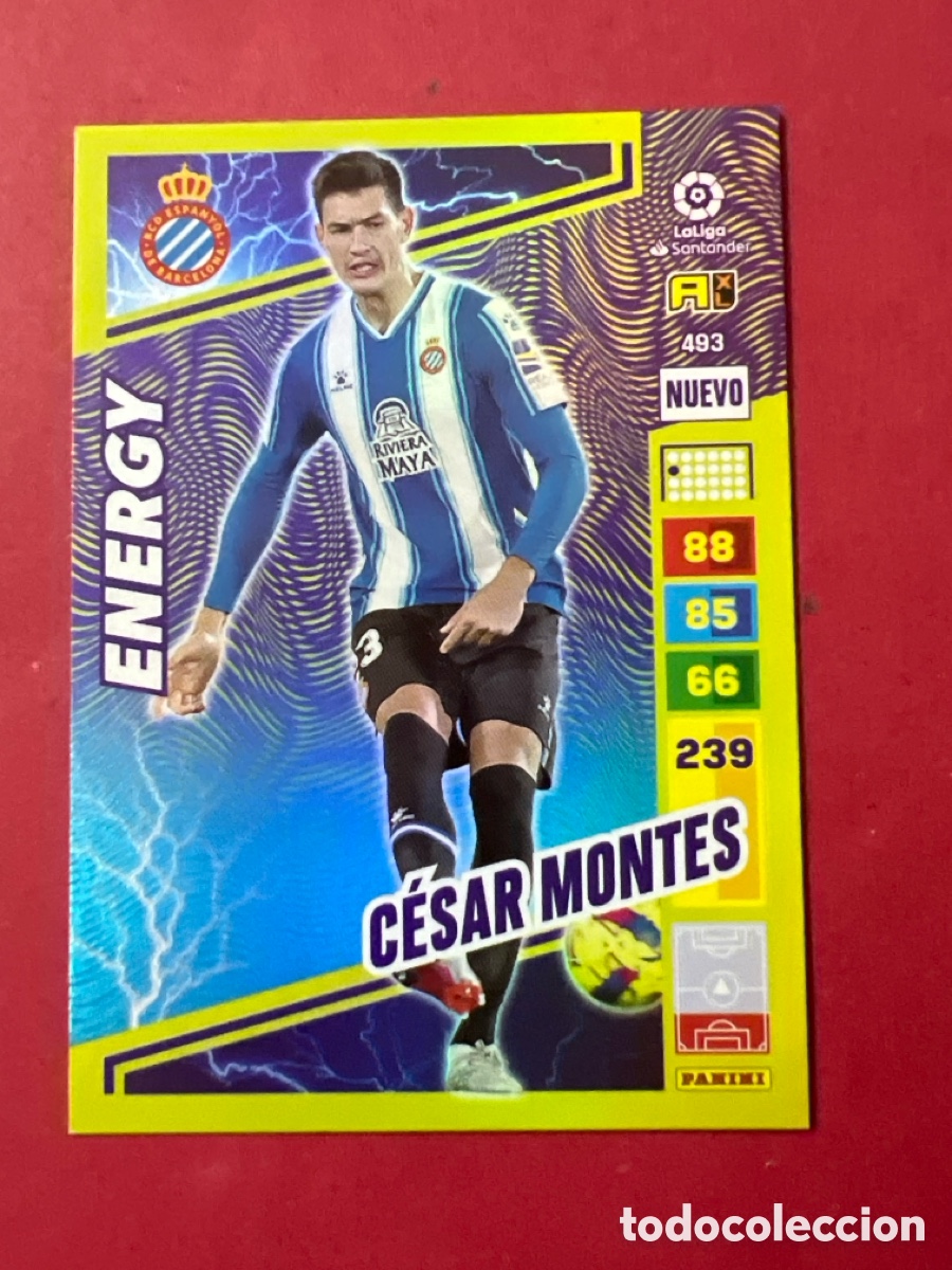 Cromos de F&uacute;tbol: C98. 2022 2023 22 23 CROMO ADRENALYN ESPANYOL CESAR MONTES NUEVO ENERGY N 493