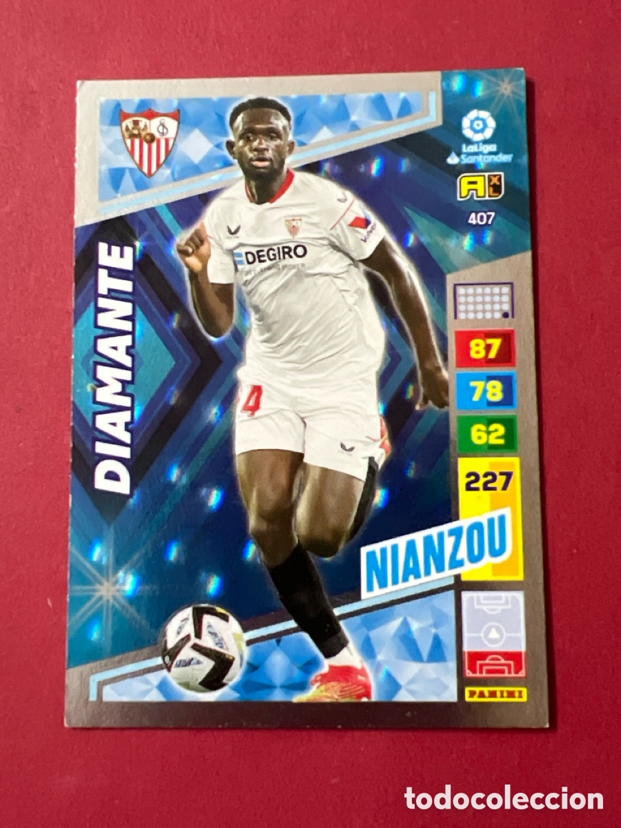 Cromos de F&uacute;tbol: C103. 407 NIANZOU SEVILLA FC DIAMANTE FICHAS ALBUM ADRENALYN XL 2022 2023 22 23