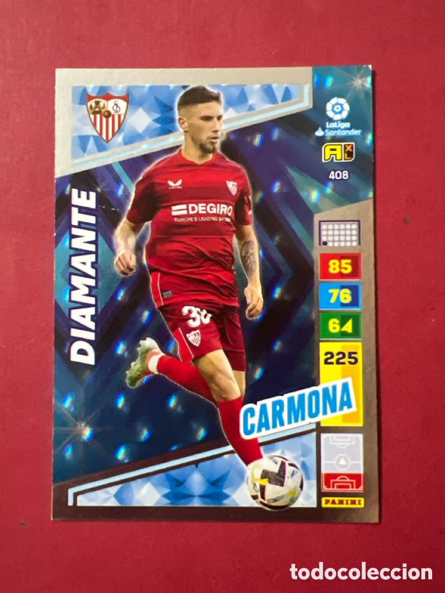 Figurine di Calcio: C104. 408 CARMONA SEVILLA FC DIAMANTE FICHAS ALBUM ADRENALYN XL 2022 2023 22 23
