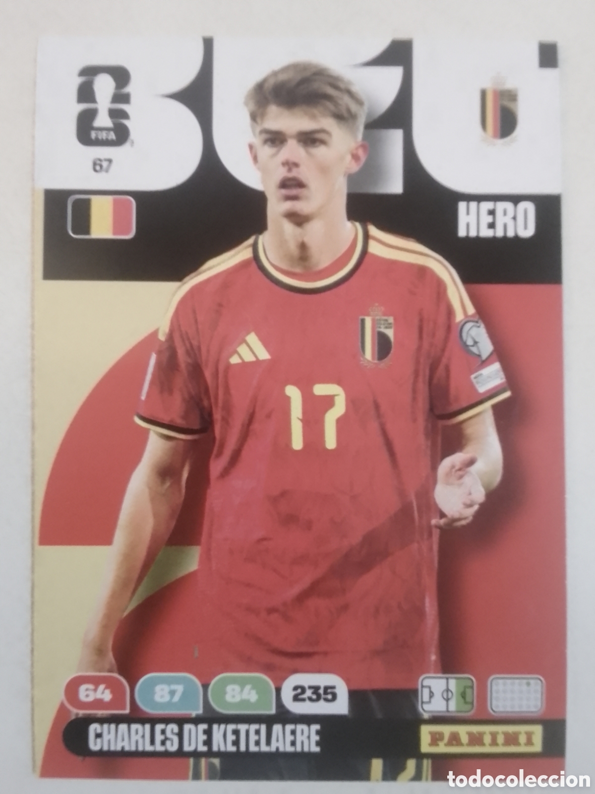 Cromos de F&uacute;tbol: Adrenalyn XL FIFA WORLD CUP 2026 n&deg; 67 Charles De Ketelaere &bull; B&eacute;lgica.