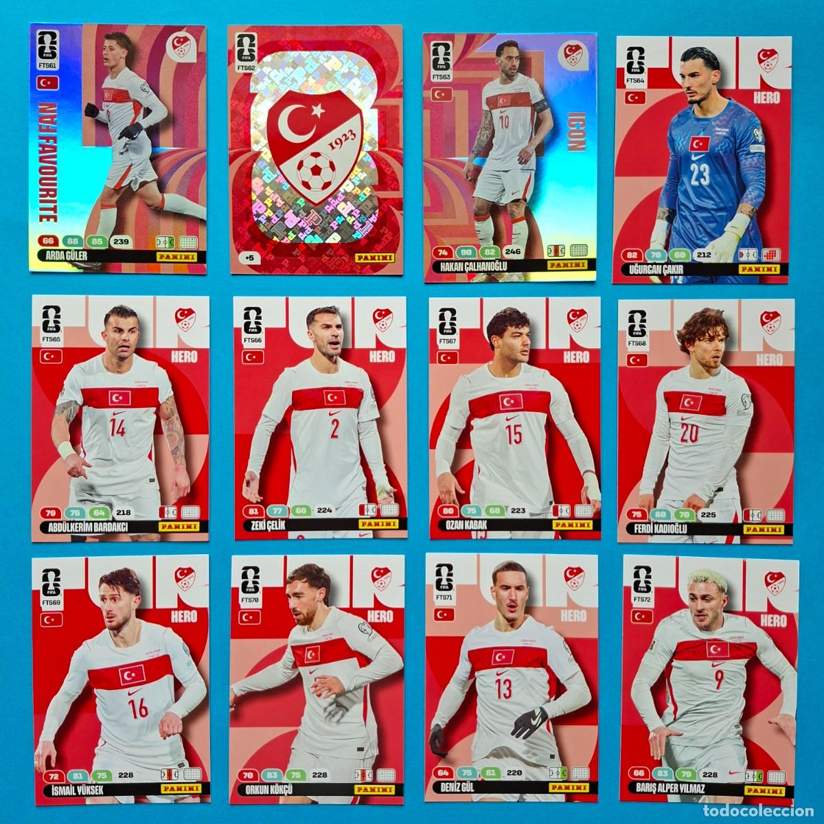 Cromos de F&uacute;tbol: UPDATE Final Teams set 12 Cards T&Uuml;RKIYE / TURQUIA - Panini Adrenalyn XL FIFA World CUP 2026